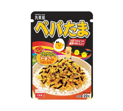 Marumiya Pepa Tama Furikake Reisgewürz mit schwarzem Pfeffer und Ei (22 gr)