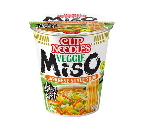 Nissin Cup Noodles Veggie Miso Japanse Stijl Soep (67 gr)